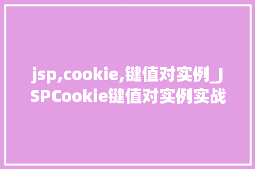 jsp,cookie,键值对实例_JSPCookie键值对实例实战与应用方法